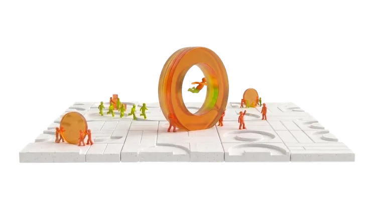 Escena 3D del programa Booster AI Intensivo